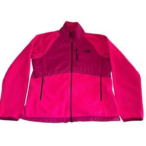 The North Face Fleece Full Zip Winter Jacket Women's Size Large Pink Cutecore